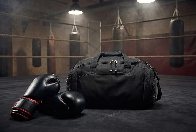 Personalized Boxing Duffle Bag with Name – Durable Gym Bag for Fighters, Custom Training Gear Bag with Shoe Compartment for Gloves & Equipment - Image 7