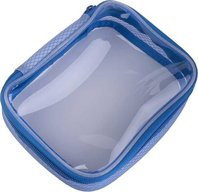 Filmsticks Set of 3 Transparent TPU Storage Cases, Blue, Small Medium Large, 170 x 50 x 135 mm to 250 x 50 x 160 mm, Clear Zip Organisers for Camera Gear, Cables, Tools and Accessories - Image 6