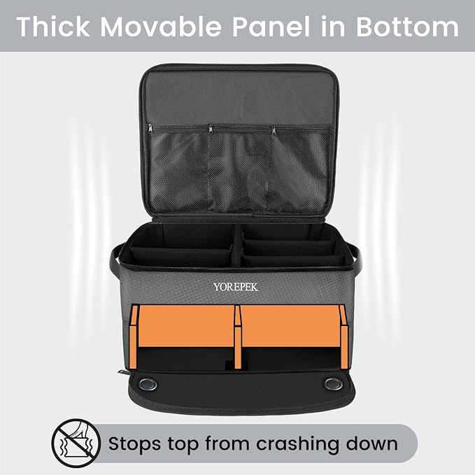 YOREPEK 2 Layer Golf Trunk Organizer, Golf Gifts for Men with Separate Ventilated Compartment for 2 Pair Shoes, Waterproof Car Trunk Locker for Balls, Tees, Clothes, Gloves, Gifts for Golfers - Image 6