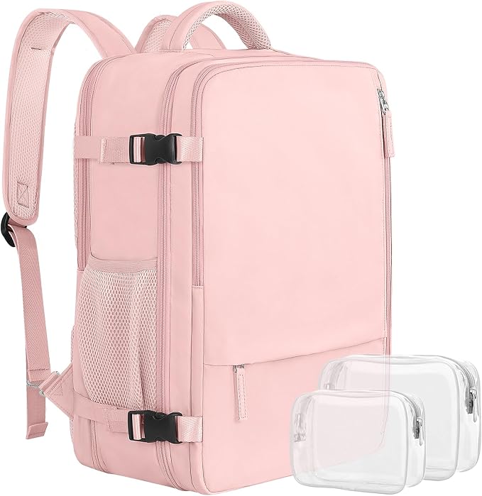 Sinaliy Large Travel Backpack for Women, 40L Carry On Backpack, 17 Inch Laptop Waterproof Backpack, College Bookbag, Backpack for Women, as Person Item Flight Approved | Waterproof Large Expandable College Bookbag, as Person Item Flight Approved with C... by Sinaliy