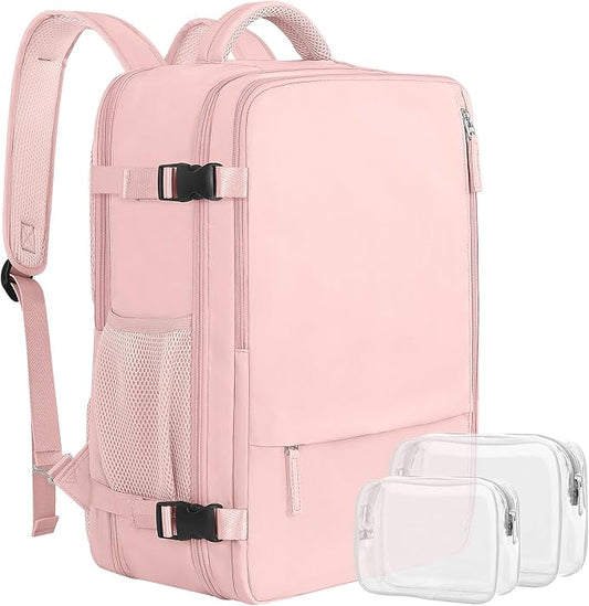 Sinaliy Large Travel Backpack for Women, 40L Carry On Backpack, 17 Inch Laptop Waterproof Backpack, College Bookbag, Backpack for Women, as Person Item Flight Approved | Waterproof Large Expandable College Bookbag, as Person Item Flight Approved with C... by Sinaliy
