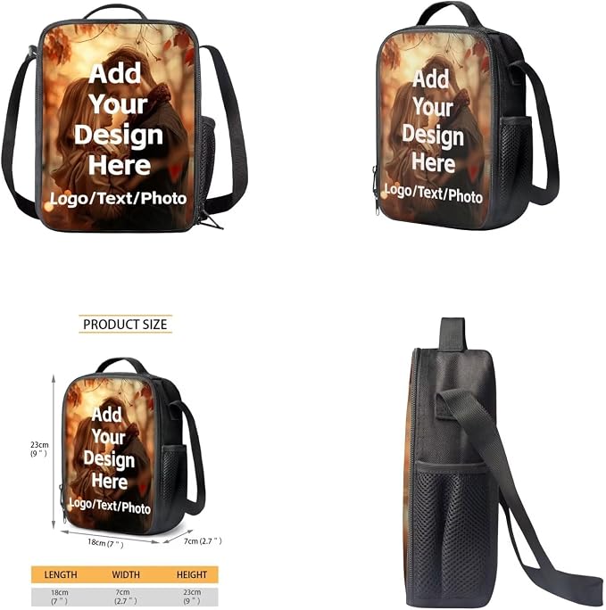 Customized Backpack for Girls Boys Backpack with Lunch Box Water Bottle Holder with Strap and Zipper Pencil Case 4PCS Set Bookbag with Front Pocket for School Teens 17 inch Sturdy School Bag - Image 4