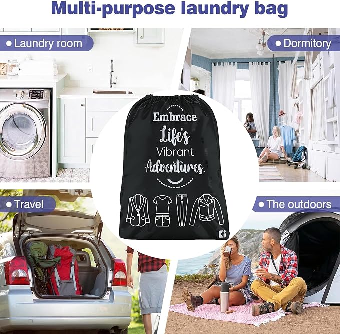Kuber Industries Pack of 6 Cloth Storage Bag | Non-Woven Storage Organizer | Travel Cloth Carrying Bag | Garments Cover for Laundry | Storage Organizer for Clothing | Medium | Black - Image 6