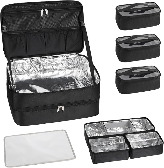 Extra Large Makeup Case, Professional Makeup Train Case for Makeup Artist Traveling Organizer, Double Layer XL Cosmetic Travel Case for Cosmetology with 3 Detachable compartments and 3 Makeup Bags - Image 8