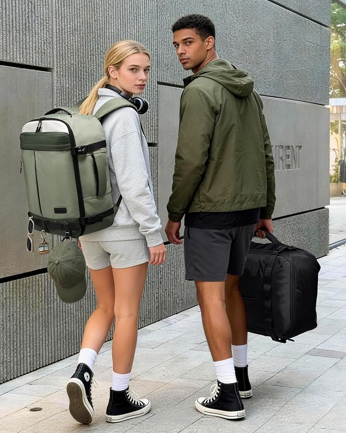 LOVEVOOK 50L Travel Backpack for Women Men, Airline Approved Carry On Luggage with 3 Cubes Accessories, TSA Personal Item Travel Cruise Essentials, Waterproof Weekender Overnight Bags fits 17" Laptop - Image 7