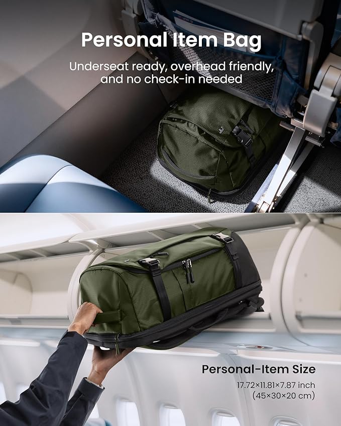 tomtoc 28/40L Travel Backpack, TSA Carry On/Personal Item Bag Flight Approved, Water-resistant Carry on Luggage, PFAS Free - Image 4