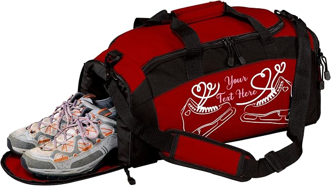 Personalized Figure Skating Duffle Bag with Name – Custom Ice Skating Team Gear Bag for Girls, Competition & Rink Practice Travel Bag by all+about+me+company
