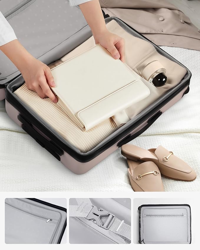 NINETYGO Carry On Luggage, Grey, Rhine Max, 20 Inch | 22x14x9 Airline Approved, Smooth Spinner Wheels, Expandable, Hard Shell PC, TSA Approved - Image 8