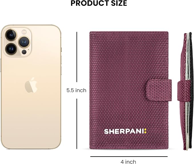 Sherpani Vienna, RFID Blocking Passport Holder, Travel Passport Cover Wallet, Travel Documents Organizer Protector, Travel Gift (Smoky Orchid) - Image 3
