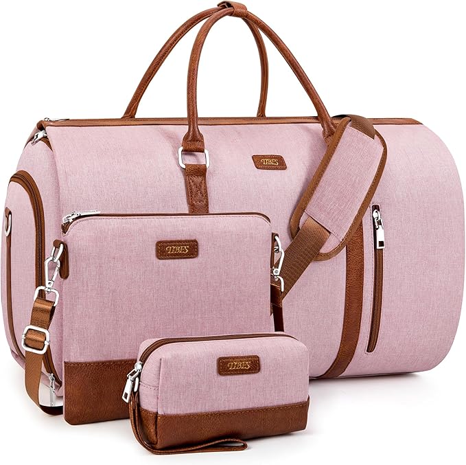 Convertible 2-in-1 Garment Bags for Travel, Carry On Garment Duffle Bag With Shoe Compartment Large Weekender Bag for Women Men Hanging Suitcase Suit Travel Duffel Overnight Bags 4pcs Set by TIBES