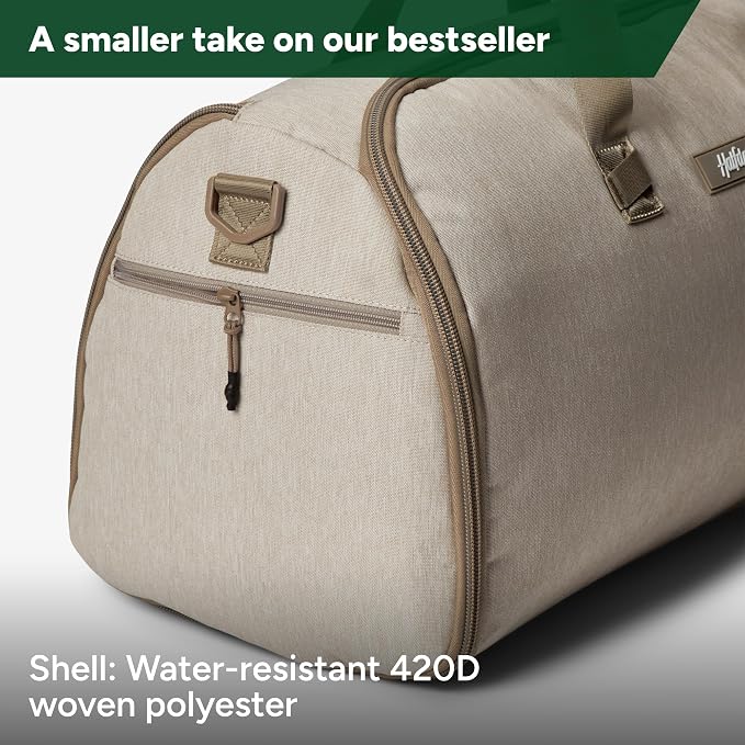 Halfday Convertible 2-in-1 Garment Duffel Weekender Bag 40L: Wrinkle-Free Travel (Hanging Suit Compartment, Shoe Pockets, Trolley Sleeve), Durable & Water-Resistant Carry-on, Stone - Image 5