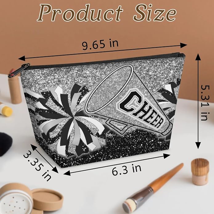 Cheerleading Dance Bag for Women Cheer Team Sport Gym Makeup Cosmetic Bag 2 Pcs Set - Image 4