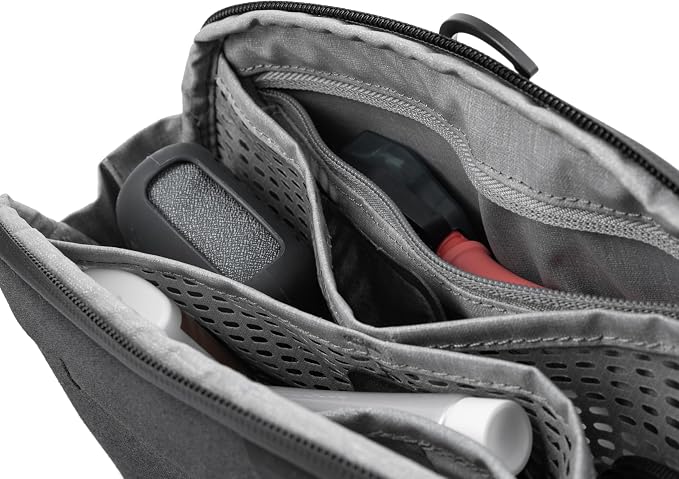 Peak Design Small Wash Pouch, Black, Weatherproof Travel Toiletry Bag, Upright or Hanging Toiletry Kit with Pockets, Magnetic Toothbrush Pocket, Wide UltraZip Opening, Toiletry Bag for Men and Women - Image 3