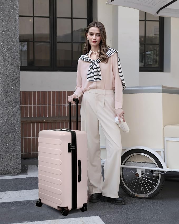 NINETYGO Luggage Sets 3 Piece, Carry On Luggage Airline Approved, Medium Large Checked Luggage with Spinner Wheels, Expandable, Hard Shell PC Suitcase Sets, TSA, 20in/24in/28in (Grey, Rhine Max) - Image 9