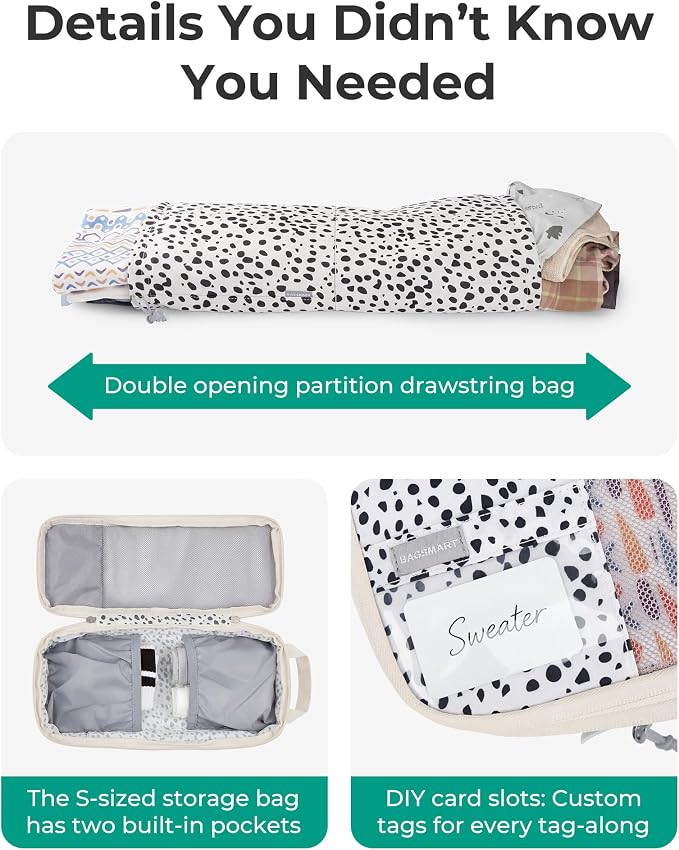BAGSMART 6 Set /4 Set/2 Set Compression Packing Cubes for Travel, Lightweight Luggage Organizer Bags, Durable Space Saver Bags Travel Essentials - Image 6