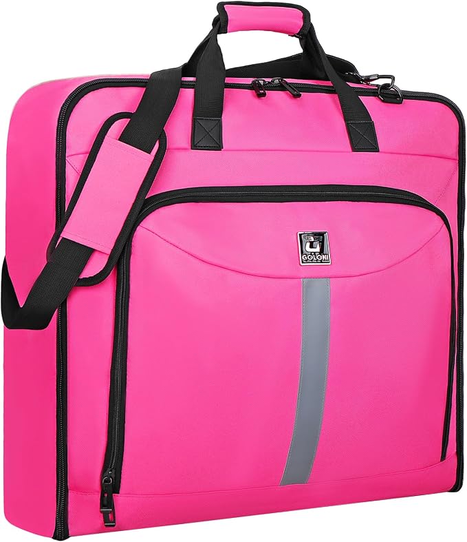 Goloni Garment Bag For Men Women Travel & Business,Hanging Clothes & Multiple Compartment,Waterproof Foldable Suit Bag Rose by GoloniYourStyleYourRule
