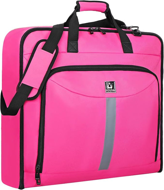 Goloni Garment Bag For Men Women Travel & Business,Hanging Clothes & Multiple Compartment,Waterproof Foldable Suit Bag Rose by GoloniYourStyleYourRule