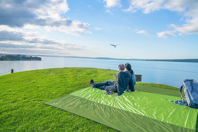 WEKAPO Beach Blanket Sandproof Waterproof, Extra Large Beach Mat, Oversized & Compact Sand Free, Quick Drying Beach Essentials for Vacation, Cruise, Picnic & Camping with Stakes - Image 8