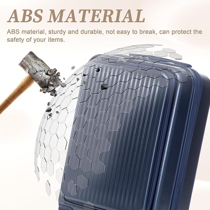20/14 Inch Hardside Luggage, Lightweight Suitcase with Spinner Wheels - Image 7