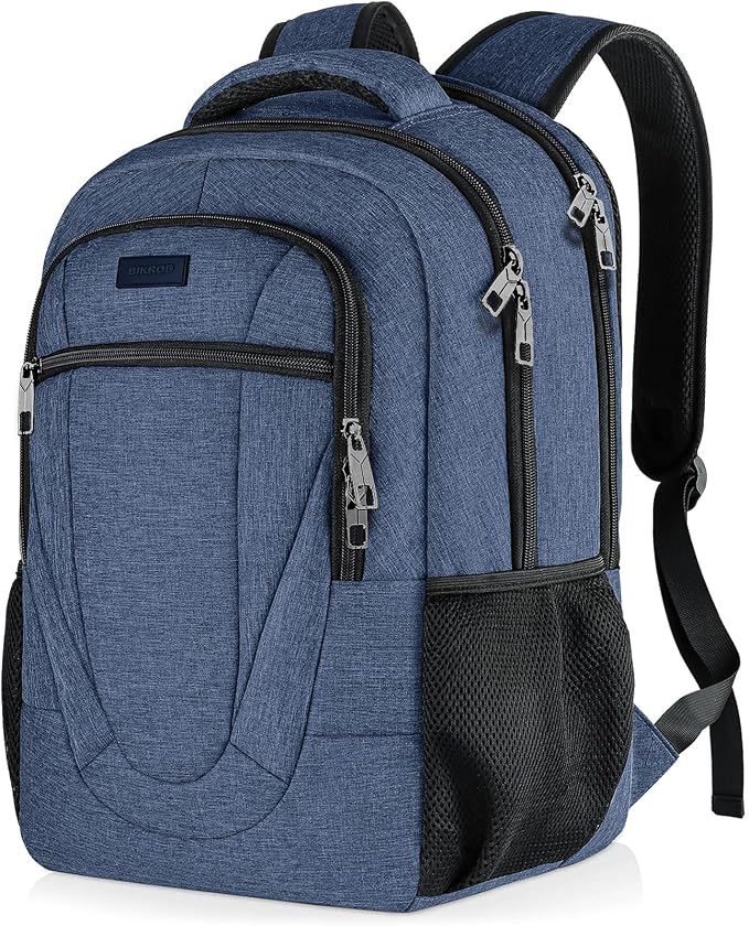 BIKROD Backpack for Woman and Men, Travel Laptop Backpack, Waterproof College Back Pack for 15.6 IN Laptop Backpack, Adult Business Computer Travel Backpack, Blue by PRISTINEBAGUS
