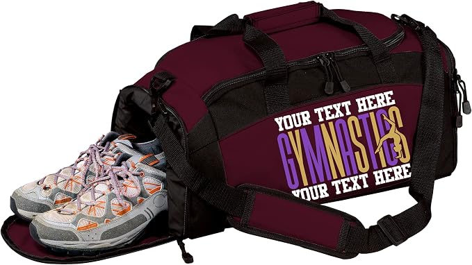 Personalized Women’s Gymnastics Duffel Bag – Custom Name Gym Bag for Girls & Teens – Practice, Competition & Travel Team Gear by all+about+me+company