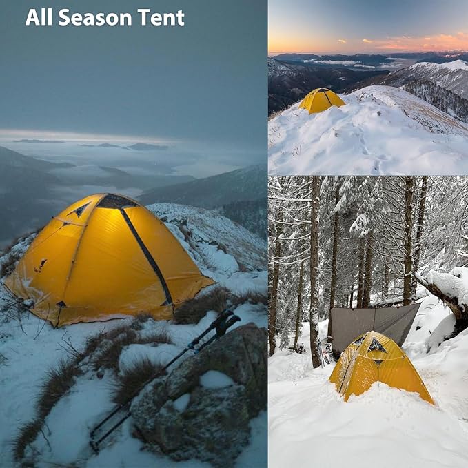 GEERTOP Ultralight 2 Person Backpacking Tent 4 Season Waterproof Camping Tent Double Layer Cold Weather Easy Set Up Tents for Family Camp, Hiking, Hunting Outdoor Mountaineering Travel - Image 2