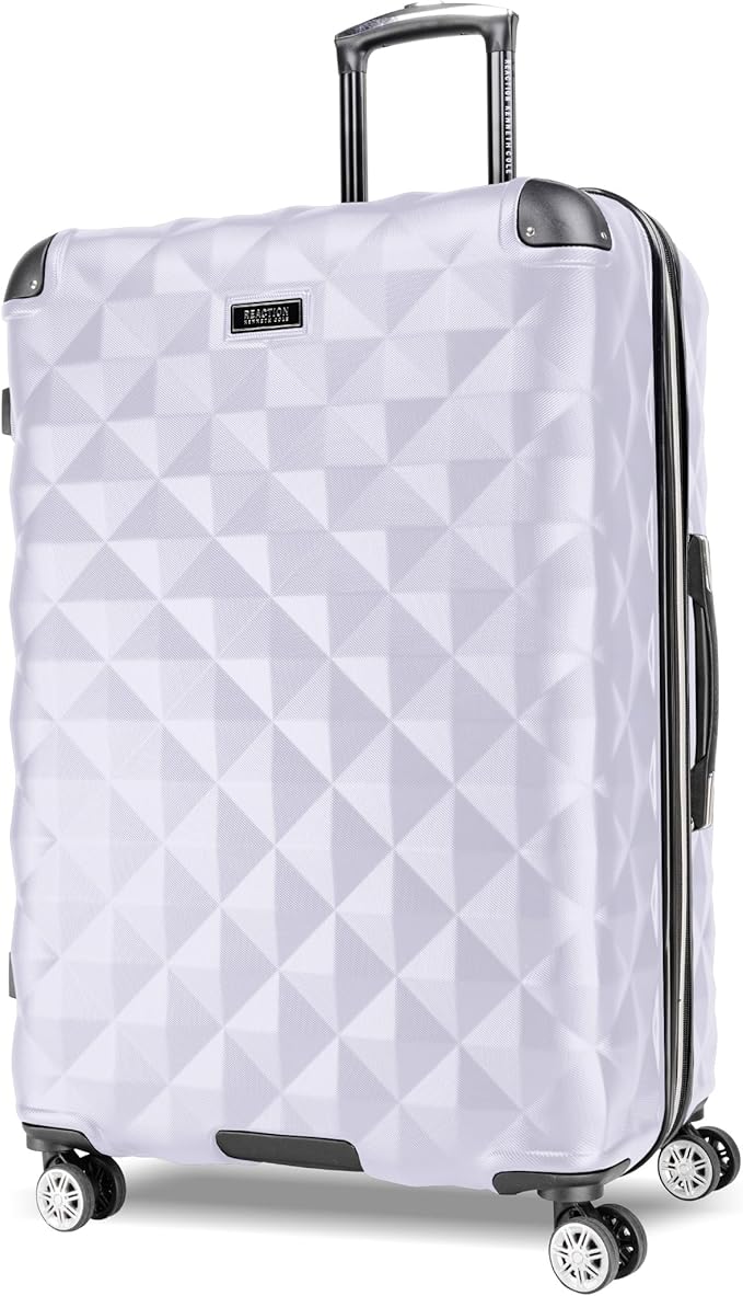 Kenneth Cole REACTION Diamond Tower Collection Lightweight Hardside Expandable 8-Wheel Spinner Travel Luggage, Lavender, 28-Inch Checked by KennethCole