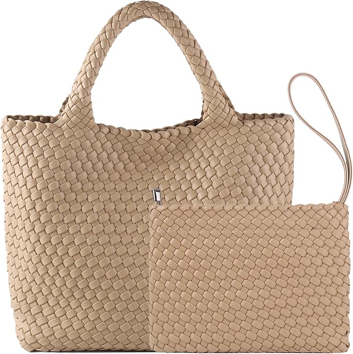 JINMANXUE Fashion Woven Bag Shopper Bag Travel Handbags and Purses Women Tote Bag Large Capacity Shoulder Bags by JINMANXUE