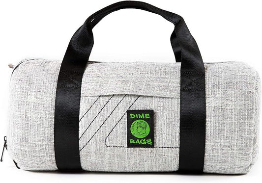 Dime Bags Padded Duffle Tube, Hemp Gear Bag with Heavy Padding for Glass, Electronics, Travel & Storage, With Exterior/Interior Pockets & Durable Handles (Grey, 15 Inch) by DIMEBAGS