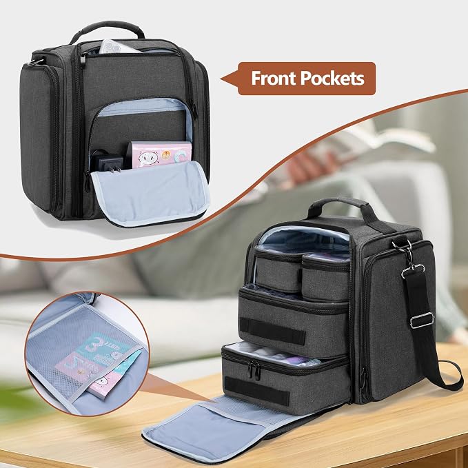 BAFASO Large Travel Toiletry Bag with 4 Removable Pouches, Black | Multifunctional Makeup Bag for Toiletry Supplies. - Image 2