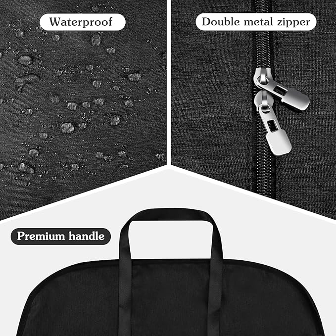 Limoomil Heavy Duty Waterproof Garment Bag for Travel, Tear Resistance Suit Bag for Men Travel for Suits, Tuxedos, Coats, Uniform. 54 inch - Image 6