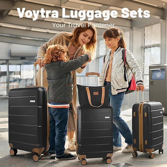 3 Piece 20" ABS Hardshell Suitcase Eco Friendly Travel Gear with Silent Dual Wheels, TSA Lock & YKK Zipper | Perfect for Nature Lovers & Sustainable Tourism (Green) - Image 6