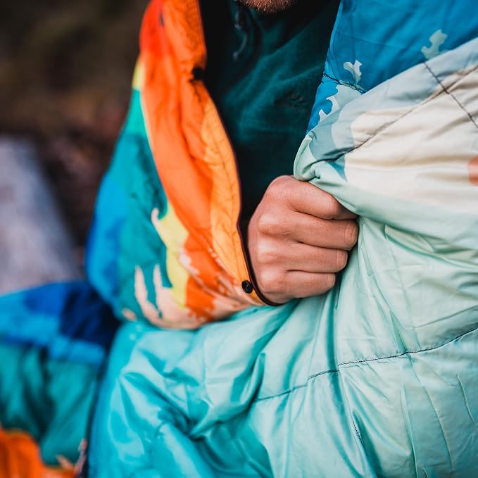 4Monster Down Camping Blanket, 650 Fill Power Ultralight Packable Puffy Blanket, Warm, Waterproof & Windproof Outdoor Quilt for Backpacking, Travel, Stadium, Beach - Image 5