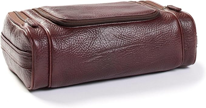 Leatherology Premium Espresso Hanging Toiletry Kit – Full Grain Leather Travel Organizer with Hanger and Multiple Storage Compartments - Image 2