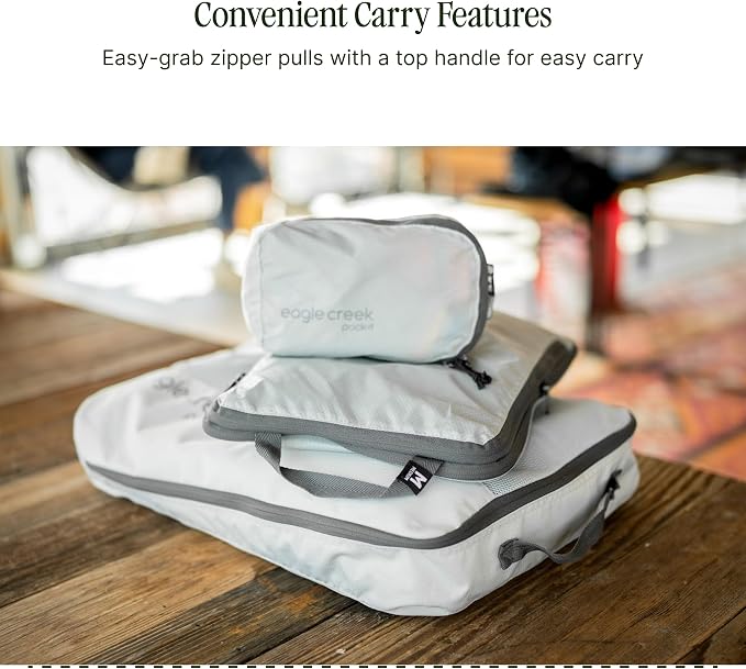 Eagle Creek Pack-It Isolate Extended Stay Set - Includes Shoe Sack, M Clean/Dirty Cube, 2x M Isolate Cube & 2x L - Travel Essentials - Storm Grey - Image 5