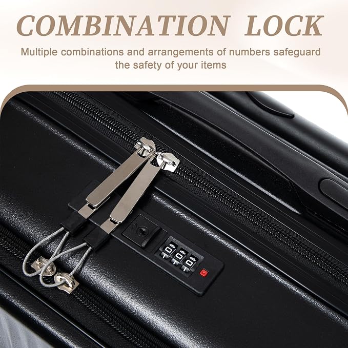 20/14 Inch Hardside Luggage, Lightweight Durable Suitcase with Spinner Wheels - Image 4