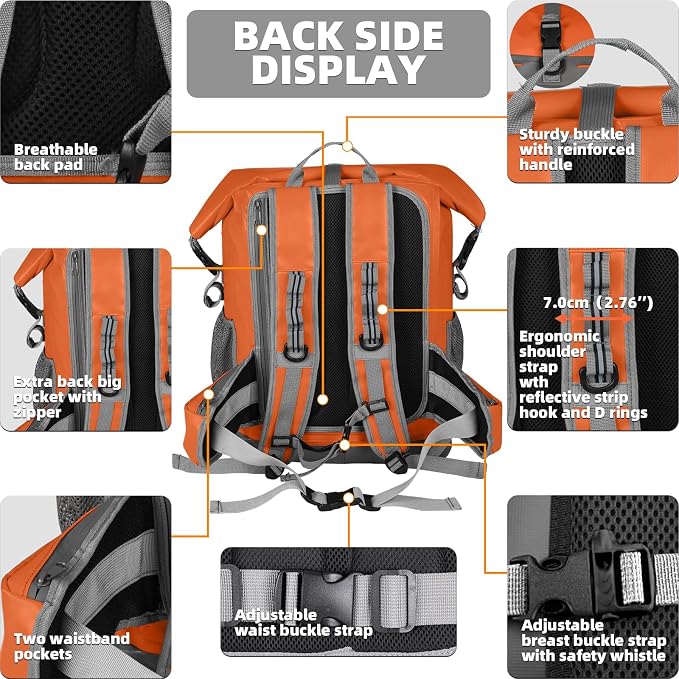 MORXPLOR Dry Bag Waterproof,5L/10L/20L/30L/40L/55L Roll Top Dry Bag Backpack with WaterProof Phone Case for Swim,Kayak - Image 5
