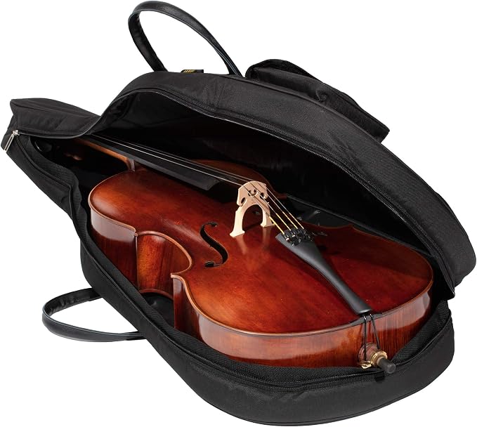 MI&VI CB-5001 Cello Soft Case Travel Gig Bag 4/4 (Full Size) With Multiple Pockets and Adjustable Backpack Straps | 12mm Thick Padding | Waterproof | Non-Abrasive Lining - MIVI Music - Image 6