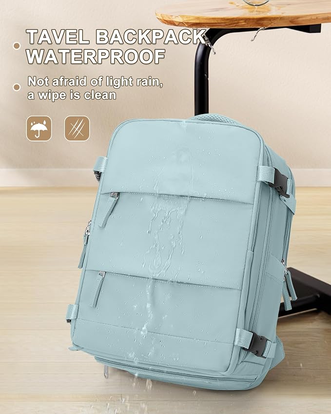 coowoz Large Travel Backpack Carry On for Women Man Gym Backpacks with Laptop Compartment Mochila de Viaje Teacher Personal Item Backpack Rucksack Airplane Accessories Must Haves Blue - Image 6