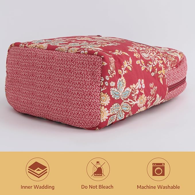 Maison d' Hermine Backpack for Women Men Cotton Shoulder Multipurpose Rucksack with Small Pouch Lightweight Multi Pocket Bag for Travel Work Beach Perfect for Spring Summer (Marquise - Red) - Image 7