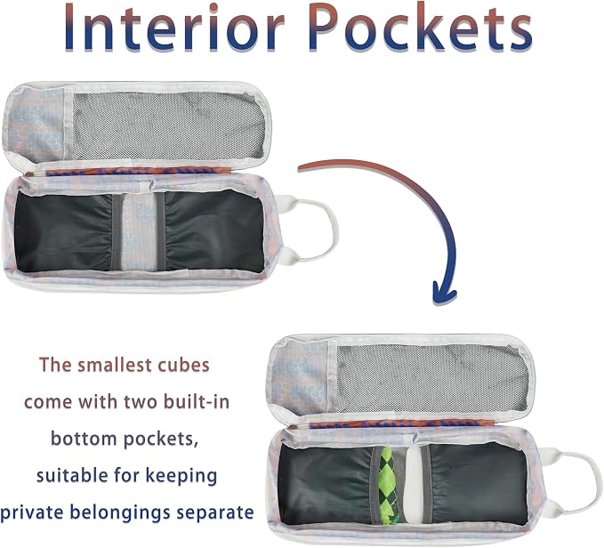 7 Pcs Compression Packing Cubes for Travel Luggage, Lightweight Suitcase Organizer Bags Set, Compression Packaging Cube for Travel Essentials, Packing Cubes for Carry on Suitcase - Image 5