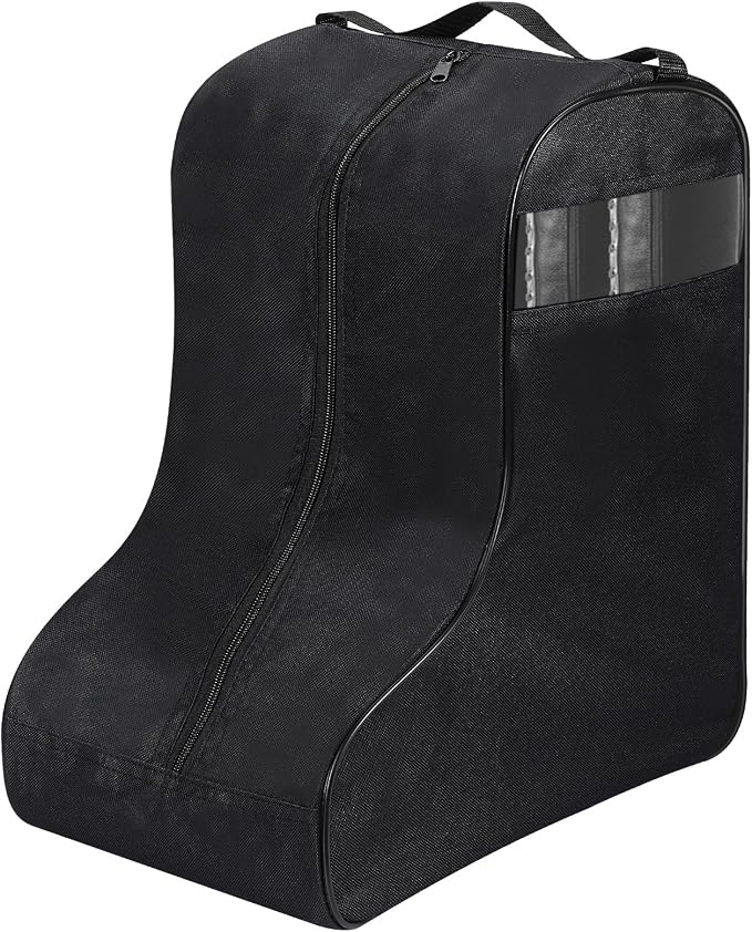 1 Pc Boot Bags for Cowboy Boots Portable Storage Bag for Travel Long Tube Shoes Bags Men Tall Shoe with Handle for Home Travel (Black) by Clysee