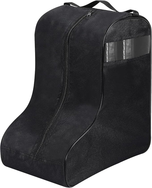 1 Pc Boot Bags for Cowboy Boots Portable Storage Bag for Travel Long Tube Shoes Bags Men Tall Shoe with Handle for Home Travel (Black) by Clysee