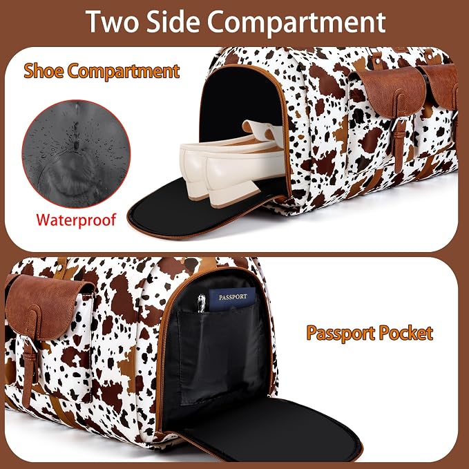 Garment Duffel Bag for Travel - Convertible Carry on Garment Duffel Travel Bag for Women Men Large Weekender Bag with Shoes Pouch 2 in 1 Hanging Suit Travel Duffel Bag 3pcs Set - Image 5
