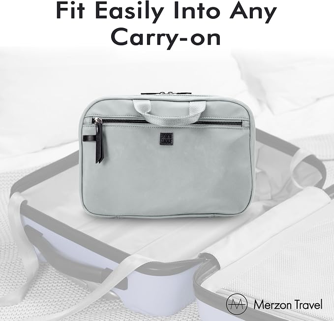 The All Week Kit, Hanging Toiletry Bag for Extended Trips with Multi Compartment Storage Large Travel Toiletry Organizer with Hook Made from Sturdy Water Resistant Nylon HNG-733-SLV - Image 3
