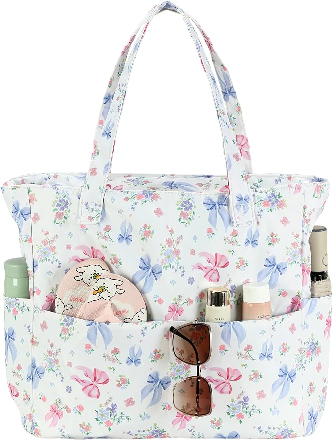 Bluboon Waterproof Beach Tote Pool Bags for Women Ladies Extra Large Carry On Bag With Wet Compartment for Weekender Travel by BLUBOON