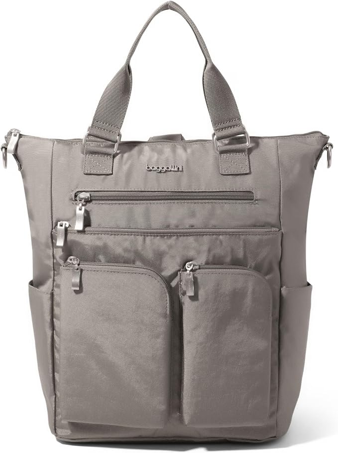 Baggallini All Set 3 in 1 Tote Backpack - 15"x10.5" Lightweight Travel Bag w/RFID Phone Wristlet - Image 13