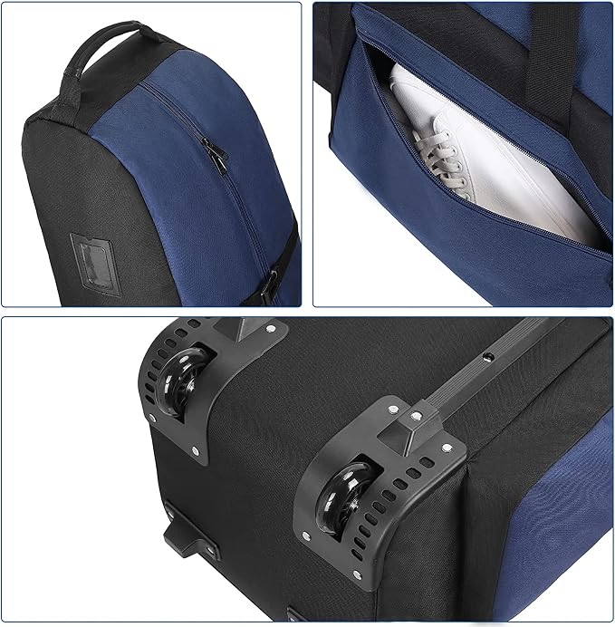 TurnWay Foldable Padded Golf Travel Bag, Heavy Duty 900D Polyester Golf Club Bag Waterproof Golf Carry Bag Cart Bag with Wheels, Soft-Sided Spacial Size for Golf Gear Transportation - Image 6