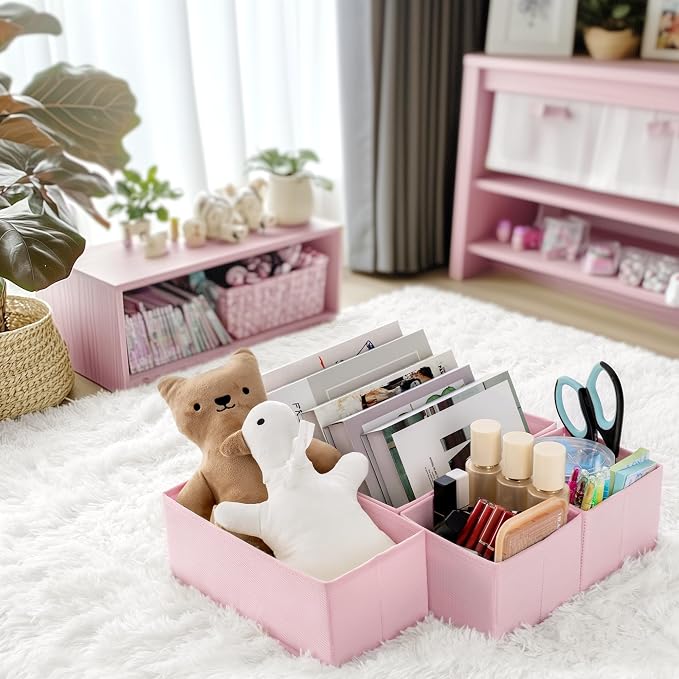 Criusia Drawer Organizer Clothes, 21 Pack Dresser Organizer for Baby Clothes, Underwear, Sock - Foldable Closet Organization and Storage Dividers Bins for Nursery, Bedroom (Pink) - Image 8