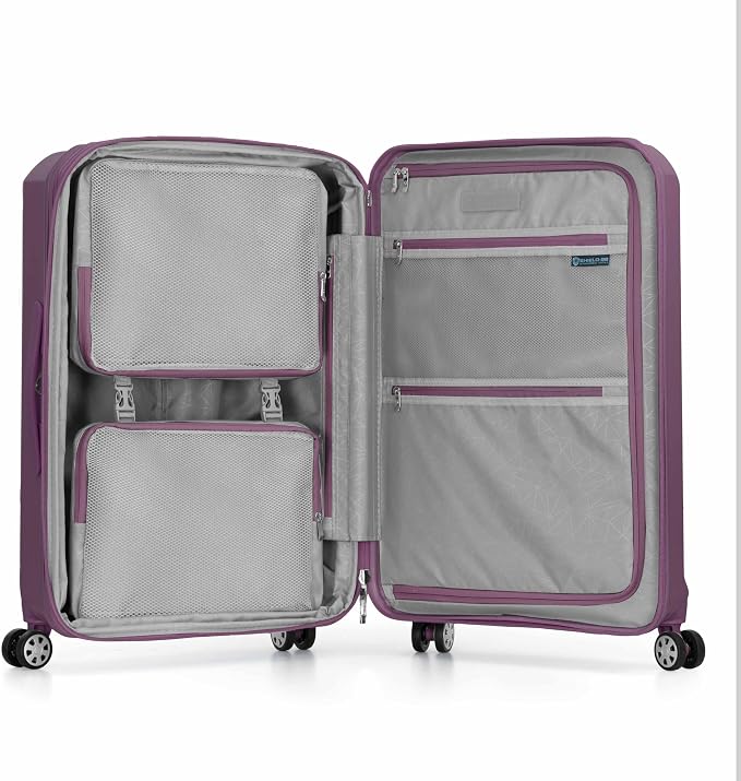 Traveler's Choice Pagosa Hardshell Expandable Luggage with Spinner Wheels, Mauve, 2-Piece Set (22/27) - Image 9